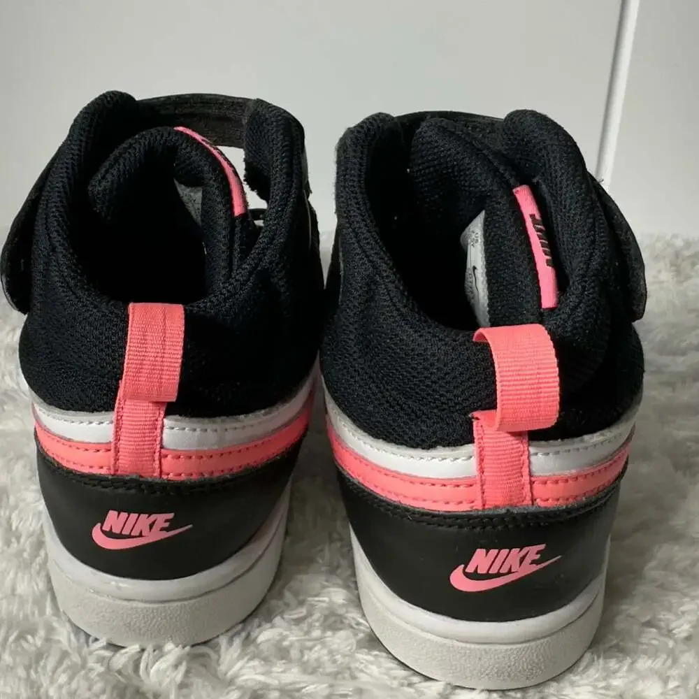 Nike Court Borough Black/White/Pink (2.5Y) Great Condition